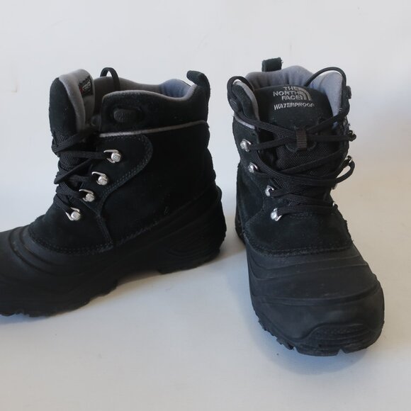 Boys The North Face Chilkat Lace II Waterproof Black Suede/Rubber Boots 4 - Picture 4 of 11